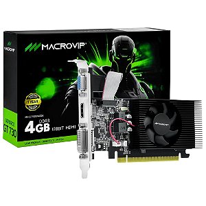 Placa de Vídeo VGA PCI-Express EVGA GeForce GT 730 1GB 64 Bits DDR3 HDMI/DVI/VGA