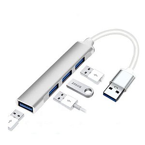 Hub 4 Portas USB 1x 3.0 + 3x 2.0 Shinka