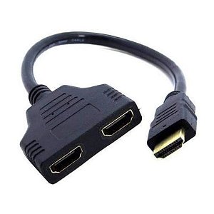 Cabo Divisor Duplicador Y HDMI Macho X 2 HDMI Femea (1.4V)