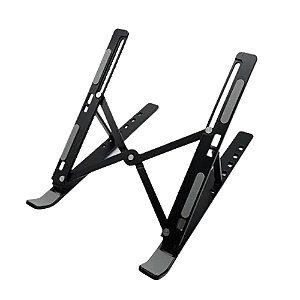Suporte de Alumínio para Notebook – Dobrável, Ajustável e Ergonômico