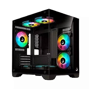 Gabinete Gamer Rise Mode Galaxy Vidro RGB