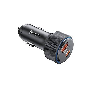 Carregador Veicular Type-C e USB CRV-208 Hrebos