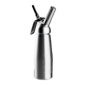 Garrafa Sifão Profissional Aço inox - 500 Ml 8x8x30Cm  - 1 unidade - Cromus Linha Profissional Allonsy - Rizzo