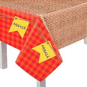 Toalha de Mesa Principal Arraiá 1,18x1,80m Festa Junina - 01 unidade - Cromus - Rizzo Festas