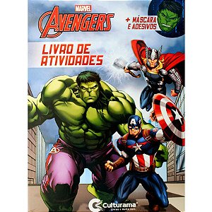Livro Diversão Com Adesivo - Vingadores - 1 unidade - Marvel - Rizzo