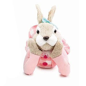 Coelho Decorativo Deitado Com Vestido Rosa - 1 unidade - Cromus Páscoa - Rizzo