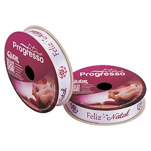 Fita de Cetim ECF003H 15 mm - Cor 433 Feliz Natal - Rolo 10 Metros - 1 unidade - Fitas Progresso - Rizzo