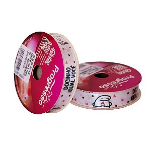 Fita em Cetim Flork "Docinho Igual Você" - Cor 038 - 10 m x 15 mm - 1 unidade - Fitas Progresso - Rizzo