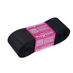 Fita Gorgurão Progresso 38mm nº9 - 10m Cor 219 Preto - 01 unidade