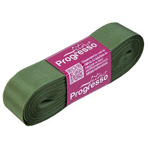 Fita Gorgurão Progresso 22mm nº5 - 10m Cor 249 Verde Militar - 01 unidade