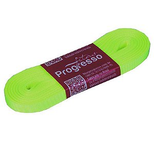 Fita Gorgurão Progresso 7mm nº1 - 10m Cor 280 Verde Cítrico - 01 unidade