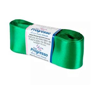 Fita de Cetim Progresso 38mm nº9 - 10m Cor 217 Verde Bandeira - 01 unidade