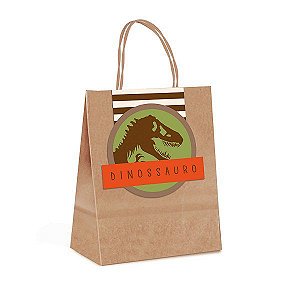 Sacola de Papel 21x14,5cm - Lembrancinha Festa Dinossauro - 10 unidades - Cromus - Rizzo