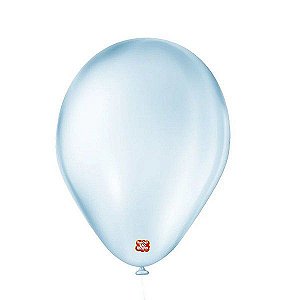 Balão de Festa Látex Cristal Baby - Azul - 25 Unidades - Balões São Roque - Rizzo