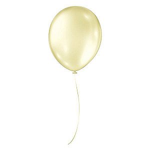 Balão de Festa Látex Perolado - Amarelo - 50 Unidades - Balões São Roque - Rizzo Balões