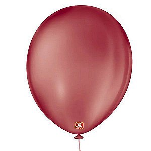 Balão de Festa Látex Liso - Bordô - 50 Unidades - Balões São Roque