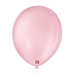 Balão de Festa Látex Liso - Rosa Baby - 50 Unidades - Balões São Roque