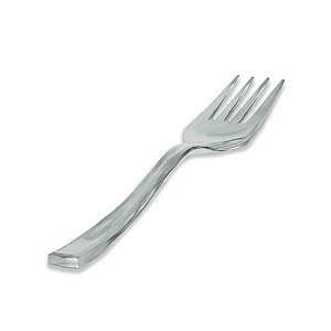Garfo Sobremesa Premium Prata - 10 unidades - Rizzo