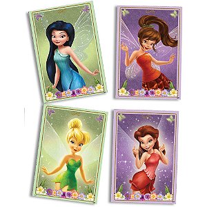 Quadro Decorativo Festa Festa Fadas Disney - 04 unidades - Festcolor - Rizzo Festas