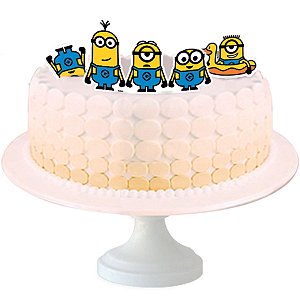 Topo de bolo Festa Minions - 04 unidades - Festcolor - Rizzo Festas?