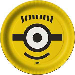 Prato Festa Minions 18Cm - 8 unidades - Festcolor -  Festas