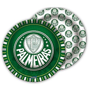 Prato Festa Palmeiras - 18cm - 8 unidades - Festcolor -  Festas
