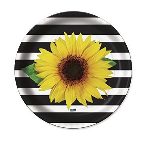 Prato Festa Girassol 18Cm - 8 unidades - Festcolor -  Festasr5m9a4p6