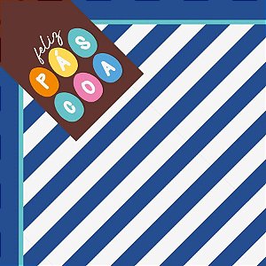 Saco Express 32x32cm para Ovos de 150g a 200g - Happy Azul - 5 unidades - Cromus Páscoa - Rizzo