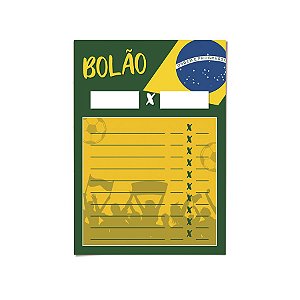 Cartaz Decorativo Bolão - Brasil Copa 2022 - 2 unidades - Cromus