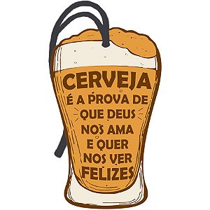 Decor Home Tag "Cerveja é a prova de" - DHT2-035 - 1 unidade - Litoarte - Rizzo
