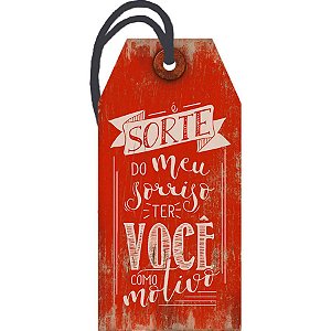 Decor Home Tag "É sorte do meu sorriso" - DHT2-019 - 1 unidade - Litoarte - Rizzo