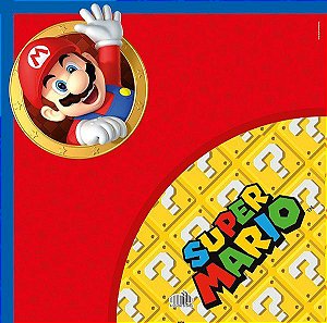 Saco Express 39x39cm Super Mario para Ovos de 350g a 500g - 5 unidades - Cromus Páscoa - Rizzo Embalagens