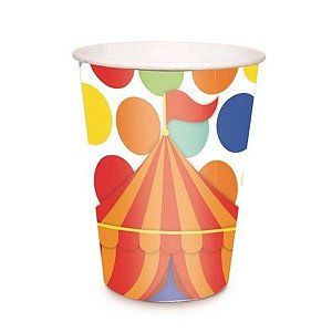 Copo de Papel 240mL - Circo - 8 unidades - Cromus - Rizzo