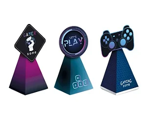 Caixa Cone para Lembrancinha Festa Gamer Level Up - 08 unidades - Cromus - Rizzo