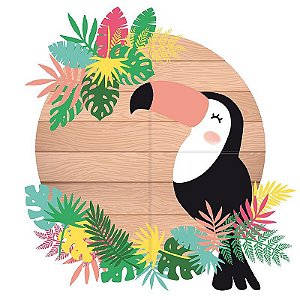 Painel Redondo 2 Laminas Festa Tropical Tucano - Cromus - Rizzo