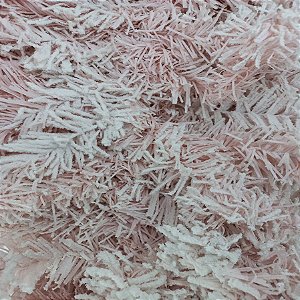 Festão Decorativo - Rosa e Branco Nevado - 20x270cm - Festões Aramados - Cromus Natal - 1 unidade - Rizzo