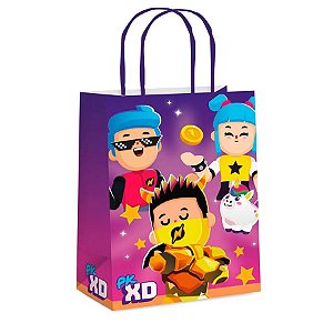 Sacola p/ Lembrancinhas - Festa Pk XD - 21 cm x 15 cm - 10 unidades - Cromus - Rizzo