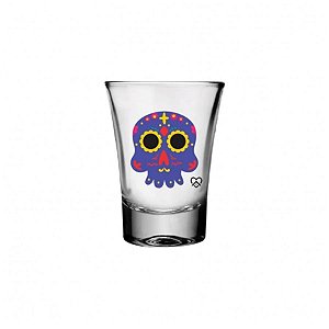 Copo Shot Caveira Mexicana - Roxo - 60 mL - 1 unidade - AllMix