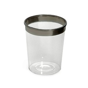 Mini Copo Descartável de Luxo Prata 60mL - 12 Unidades - Cromus -