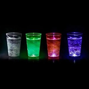 Adesivo LED Branco Pisca para Copos de Bebidas Drinks Criativos - 1 unidade - Rizzo