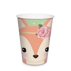 Copo de Papel 240ml - Festa Bosque dos Sonhos - 08 unidades - Cromus - Rizzo Festas
