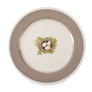 Prato Raso - Collection Natural Páscoa -  Bege/Branco - 01 unidade - Cromus - Rizzo
