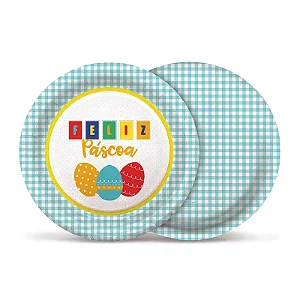 Prato de Papel Páscoa Energia 18cm - 08 Unidades - Cromus