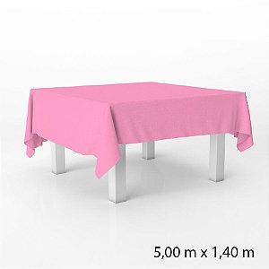 Toalha de Mesa Retangular em TNT - 140 x 500 cm - Rosa Bebê - 1 unidade - Best Fest - Rizzo