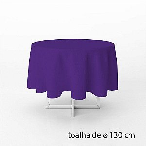 Toalha de Mesa Redonda em TNT -  130 cm diâmetro  - Roxo - 1 unidade - Best Fest - Rizzo
