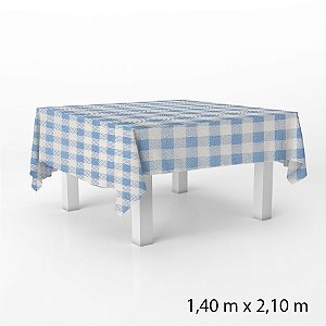 Toalha de Mesa em TNT - 140 x 220 cm - Xadrez Azul - 1 unidade - Best Fest -