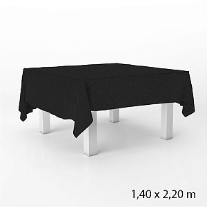 Toalha de Mesa em TNT - 140 x 220 cm - Preto - 1 unidade - Best Fest -