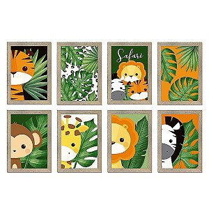 Cartaz Decorativo - Festa Safari 2 - 08 unidades - Cromus - Rizzo Festas