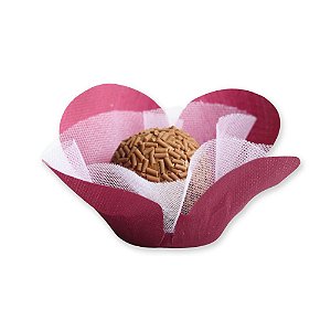 Forminha para Doces Finos - Kat - Algodao/Organza Marsala - 30 unidades - Maxiformas - Rizzo