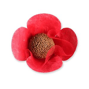 Forminha para Doces Finos - Kat - Algodao/Organza Vermelha - 30 unidades - Maxiformas - Rizzo